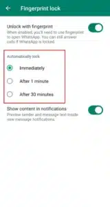 whatsapp par fingerprint lock kaise lagaye