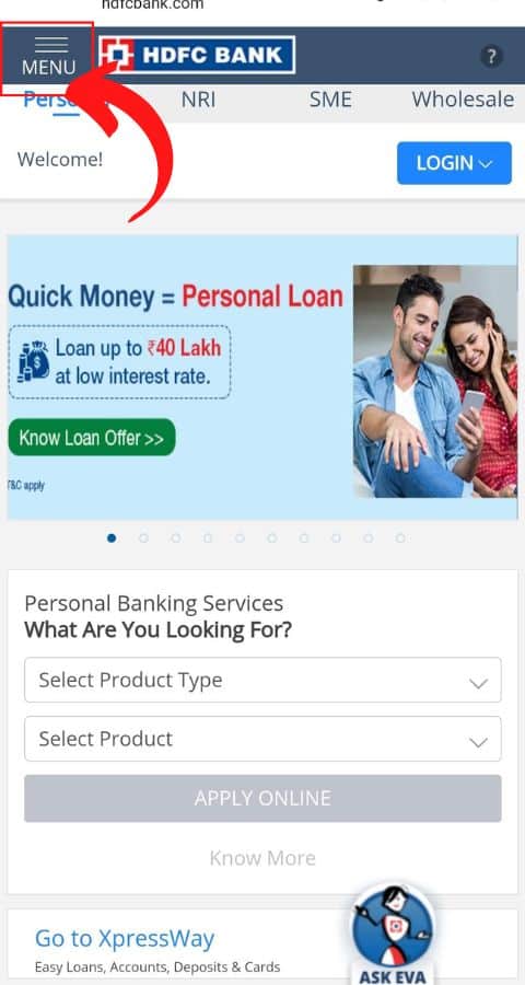 HDFC Bank Online Account Open